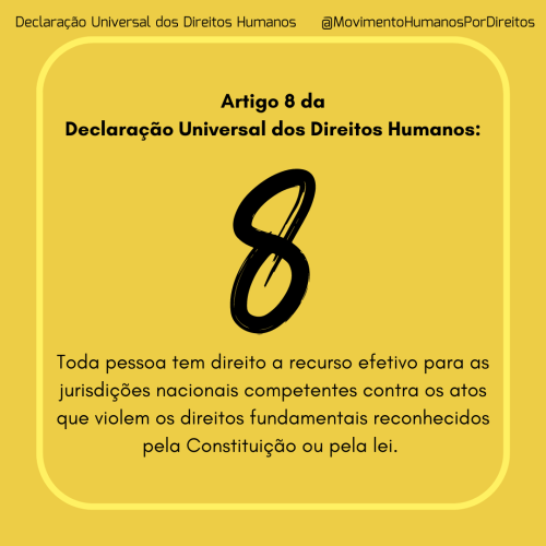 Artigo 8 da Declaração Universal dos Direitos Humanos